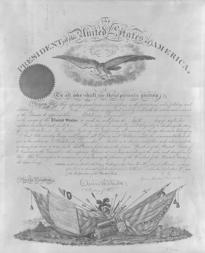 Nombra a Jones como pagador adicional en el servicio de los Estados Unidos de Edwin M. Stanton